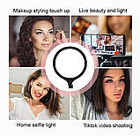 Кругла кільцева LED-лампа ZL-QP350 - 35 см., на штативі 210 см, 35 Вт. - для фото та відео, фото 7