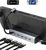 Док-станция JSAUX для Steam Deck HB0603 6в1 HDMI, 4K, 60Гц, Ethernet, 3 порта USB-A и зарядный порт 100Вт