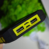 💚Повербанк PowerBank 30000 mAh з сонячною панеллю та ліхтарем Зелений, фото 2
