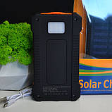 💚Повербанк PowerBank 30000 mAh з сонячною панеллю та ліхтарем Зелений, фото 3