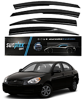 Дефлекторы окон SUNPLEX Hyundai Accent 2006-2010 кт 4шт