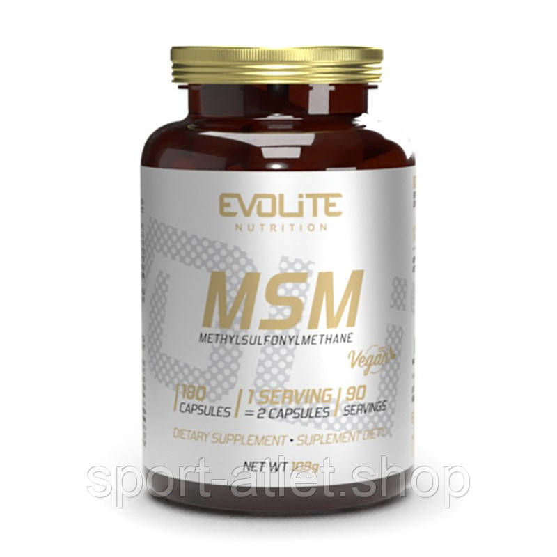 Препарат для суглобів і зв'язок Evolite Nutrition MSM, 180 вегакапсул