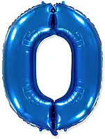 Фольгированный шар цифра 0 синяя, 40" (100 см)