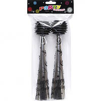 Від 4 шт. Набір трубочка-свисток фольгована з пищалкою 27см 2 штук 1698-2 купить оптом