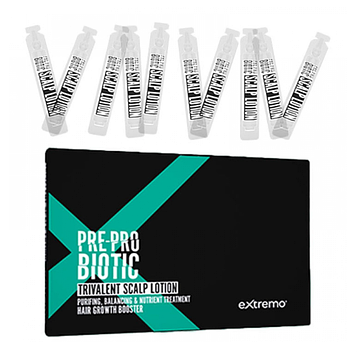 Тривалентні ампули для росту волосся Extremo Pre-Probiotic Trivalent Scalp Lotion, 10 шт*10 мл (EX 225)
