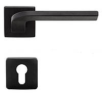 Дверна ручка на розетці DND by Martinelli JOY-02 чорний (з накладкою під циліндр) J014Y-ZNE