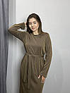 Жіноча сукня коричневе міді Modna KAZKA MKJL75030, фото 7