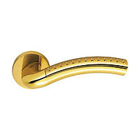 Дверные ручки на розетке комплект (Италия) Colombo Milla LC 41 3334 полированная латунь/матовое золото