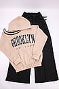 Підлітковий спортивний костюм для дівчинки з принтом Brooklyn двухнитка, фото 5