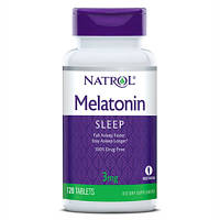 Аминокислота Natrol Мелатонин, Melatonin 3 мг, 120 таблеток (NTL00511) - Топ Продаж!