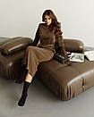 Жіноча сукня коричневе міді Modna KAZKA MKJL75030, фото 2