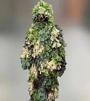 Тактическое пончо маскировочное Кикимора цвета листьев,Маскхалат для военных полиэстер с хлопковой сеткой vsk