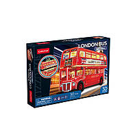 Трехмерная головоломка-конструктор с LED подсветкой "Лондонский автобус" Cubic Fun L538h, Land of Toys