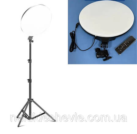 Кругла кільцева LED-лампа FC666 - 42см. + штатив + пульт, 110 Вт. - для фото та відео, фото 2