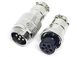 Роз'єм GX20-6pin з'єднувальний (Гніздо + штекер), фото 3