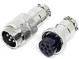 Роз'єм GX20-6pin з'єднувальний (Гніздо + штекер), фото 6