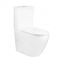 Унитаз-компакт Qtap Robin Ultra Quiet безободковый с сиденьем Soft-close QT13222128AUQ1W