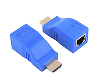 Удлинитель HDMI ПО ОДНОЙ ВЫТОЙ ПАРЕ UTP RJ45 ДО 10/30М