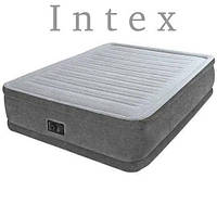 Надувная двуспальная кровать Intex 64414 с насосом 152х203х46см. Надувная кровать Интекс .Матрас Intex