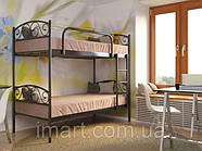Ліжко двоярусне металеве VERONA Duo МК. Дитяче двоповерхове підліткове ліжко з металу 80х200