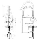 Змішувач для кухні з під'єднанням до фільтра Kroner KRP Graz GRP03815 + дозатор і кошик у подарунок., фото 3