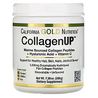 California Gold Nutrition, Коллаген рыбный гидролизованный для суставов + гиалуроновая кислота +C 206г