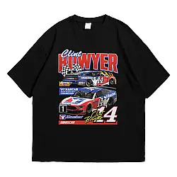 Футболка з принтом Nascar Clint Bowyer S Чорний