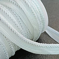 Кант вшивний білий з перламутровою ниткою