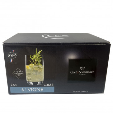 Набір склянок Chef&Sommelie скляних Vigne 220 мл 6шт G3658