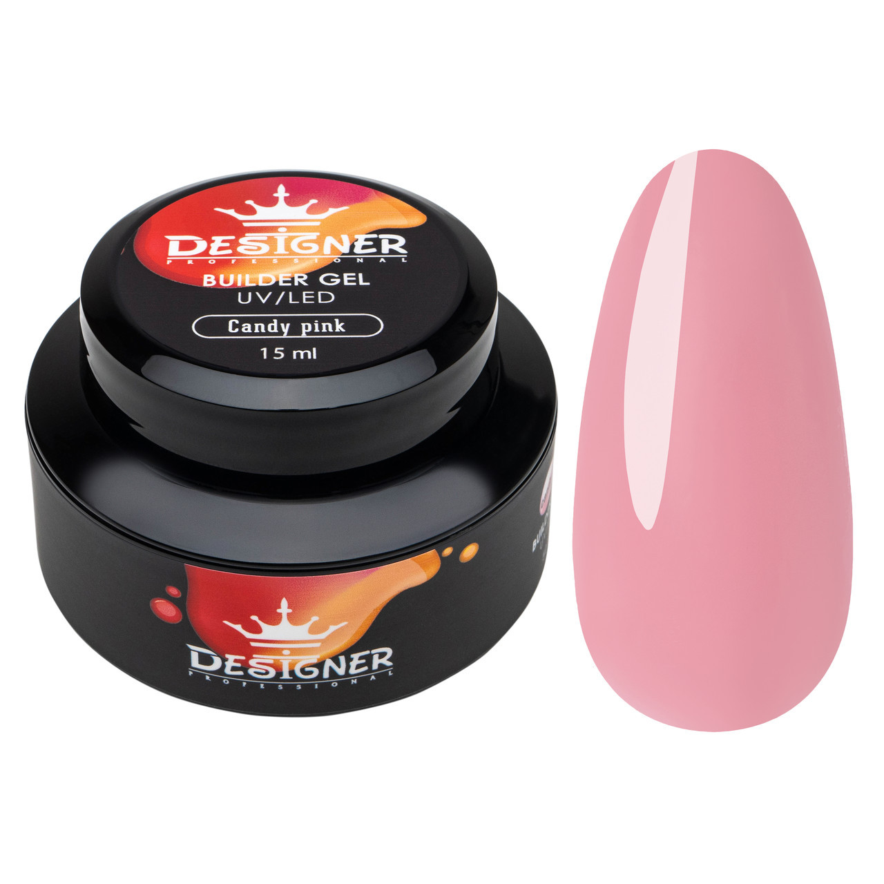 Моделюючий гель Designer Professional Builder Gel #4 Candy Pink, 15 мл, фото 1