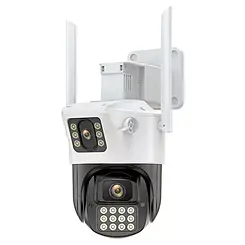 IP-камера відеоспостереження бездротова WiFi подвійна PTZ A23 ICSEE 3MP+3MP вулична Jw