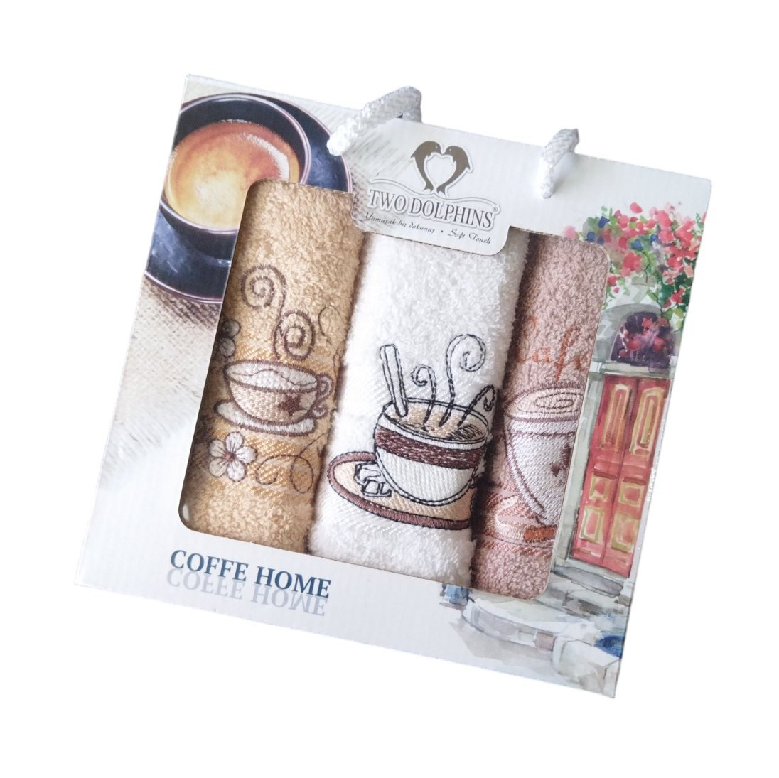 Набір кухонних махрових рушників "Two Dolphins" 30*50 3шт., фото 1