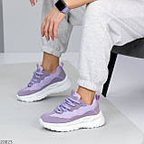 Кросівки замшеві фіолетові жіночі кроси замша бузкові спортивні літні з сіткою 36 37 38 39 40 41, фото 6