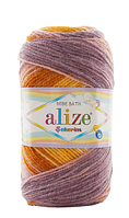 Нитки пряжа для в'язання дитяча акрилова SEKERIM   BATIK ALIZE Шекера батик бебі Алізе № 7921