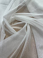 Тюль однотонний молочний «сабле» висота 2,90 м