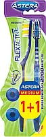 Зубная щетка Astera Flex Active 1+1 Medium (средней жесткости)