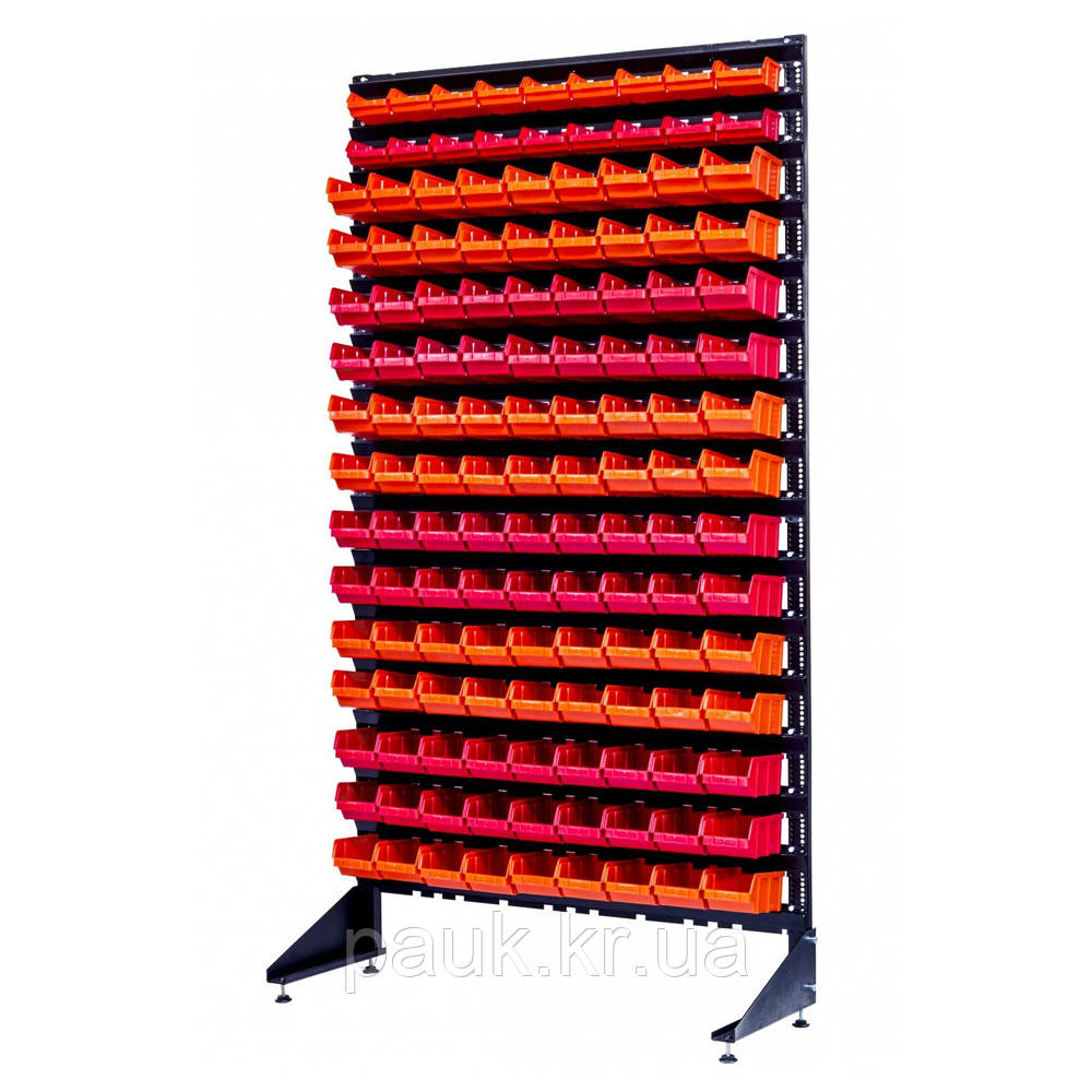 Стенд рекламний для запчастин 1800 мм, 135 ящиків, тип 3, органайзер для кріпильних матеріалів, ящики на стійці К П/С, фото 1