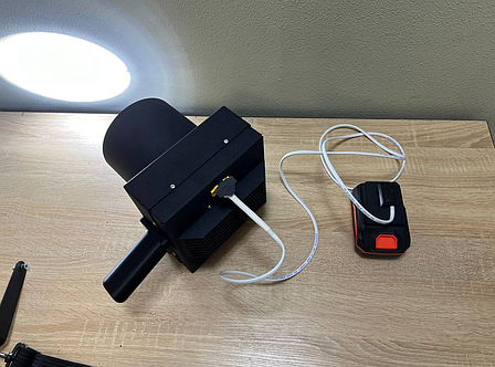 Прожектор світлодіодний зенітно-пошуковий 45Вт дистанцією 1500-1000 метрів 12В 1 градус, фото 2