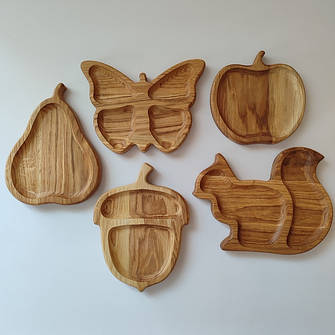 Дитячі дерев'яні тарілки