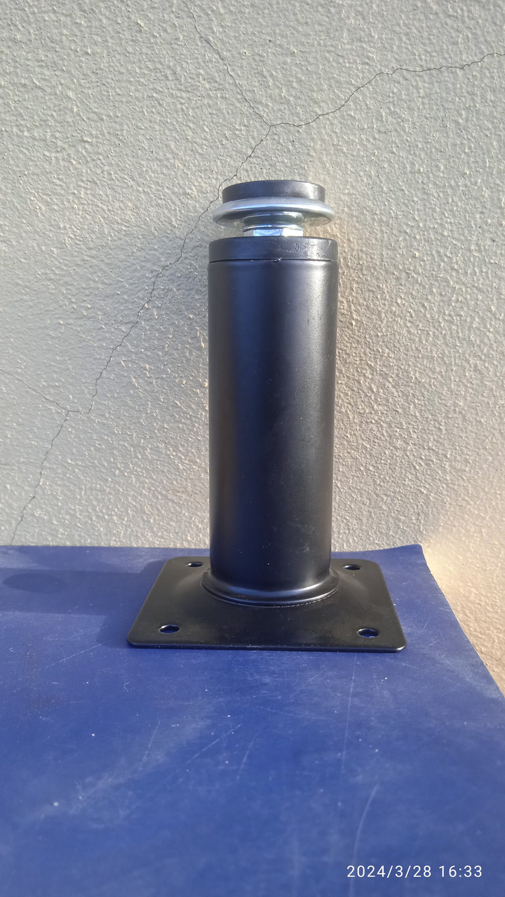 Ніжка меблева регульована d — 30 мм, h — 100 мм Чорна, фото 1