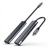 Type-C USB-C HUB хаб перехідник конвертер K560 5 in 1 Converter: to 3.5mm+PD/QC+USB2.0+USB3.0+HDMI, фото 2