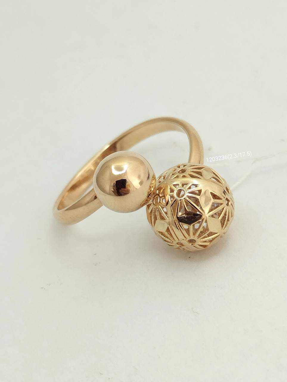 Золоте каблучка поцілунок Ukr-gold, фото 1