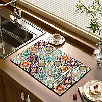 Протиковзкий килимок для сушіння посуду Kitchen Drying Mat 40x50 см