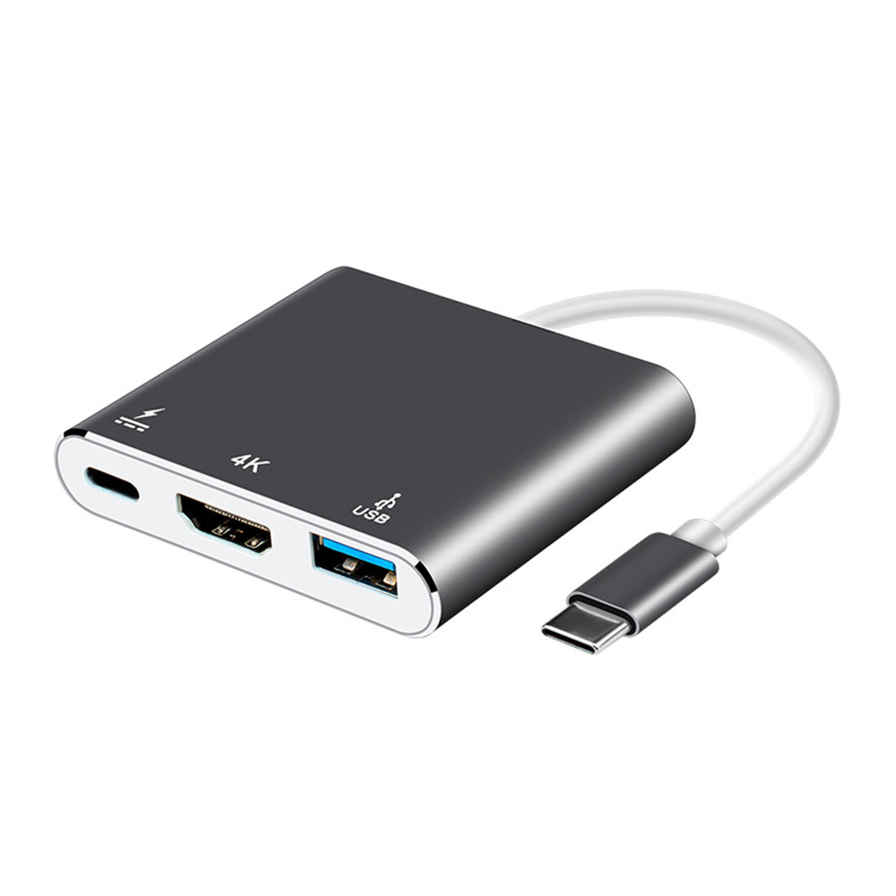 Type-C USB-C HUB хаб перехідник конвертер адаптер KZ56 3 in 1 Converter: TypeC to PD+HDMI+USB 2.0, фото 1