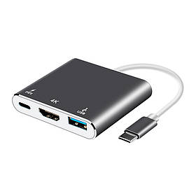 Type-C USB-C HUB хаб перехідник конвертер адаптер KZ56 3 in 1 Converter: TypeC to PD+HDMI+USB 2.0