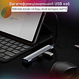 Type-C USB-C HUB хаб перехідник конвертер адаптер K561 5 in 1 Converter: TypeC to 3.5mm+PD+USB2.0*2+ USB3.0, фото 3