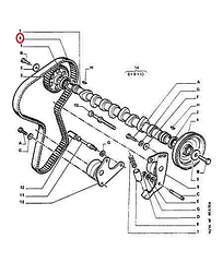 Ремінь ГРМ на Fiat Ducato 230, Peugeot Boxer, Citroen Jumper (1994-2002) 1.9 (1905), 71739919, 081658, Hutchinson, Франція