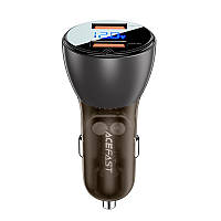 Адаптер автомобильный AceFast metal car charger with digital display B7 |2USB, 45W/5A, PD/QC|