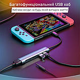 Type-C USB-C HUB хаб перехідник конвертер K560 5 in 1 Converter: to 3.5mm+PD/QC+USB2.0+USB3.0+HDMI, фото 3