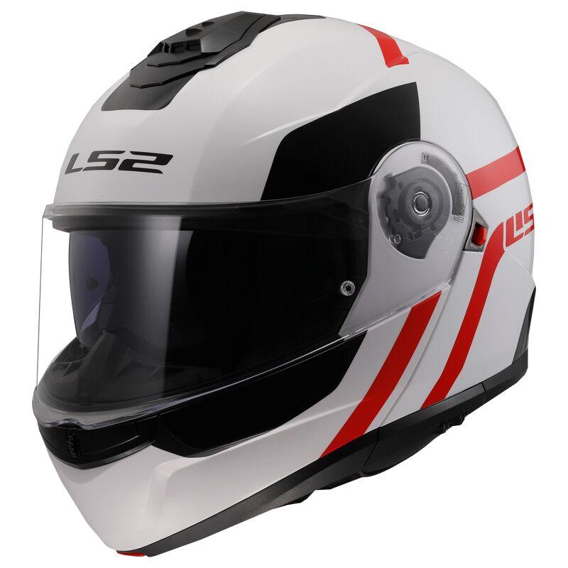 Мотошолом LS2 FF908 Strobe II Autox White Red